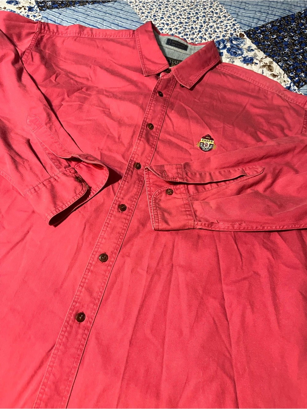 Chaps Ralph Lauren Vintage Button Up Shirt Mens XL